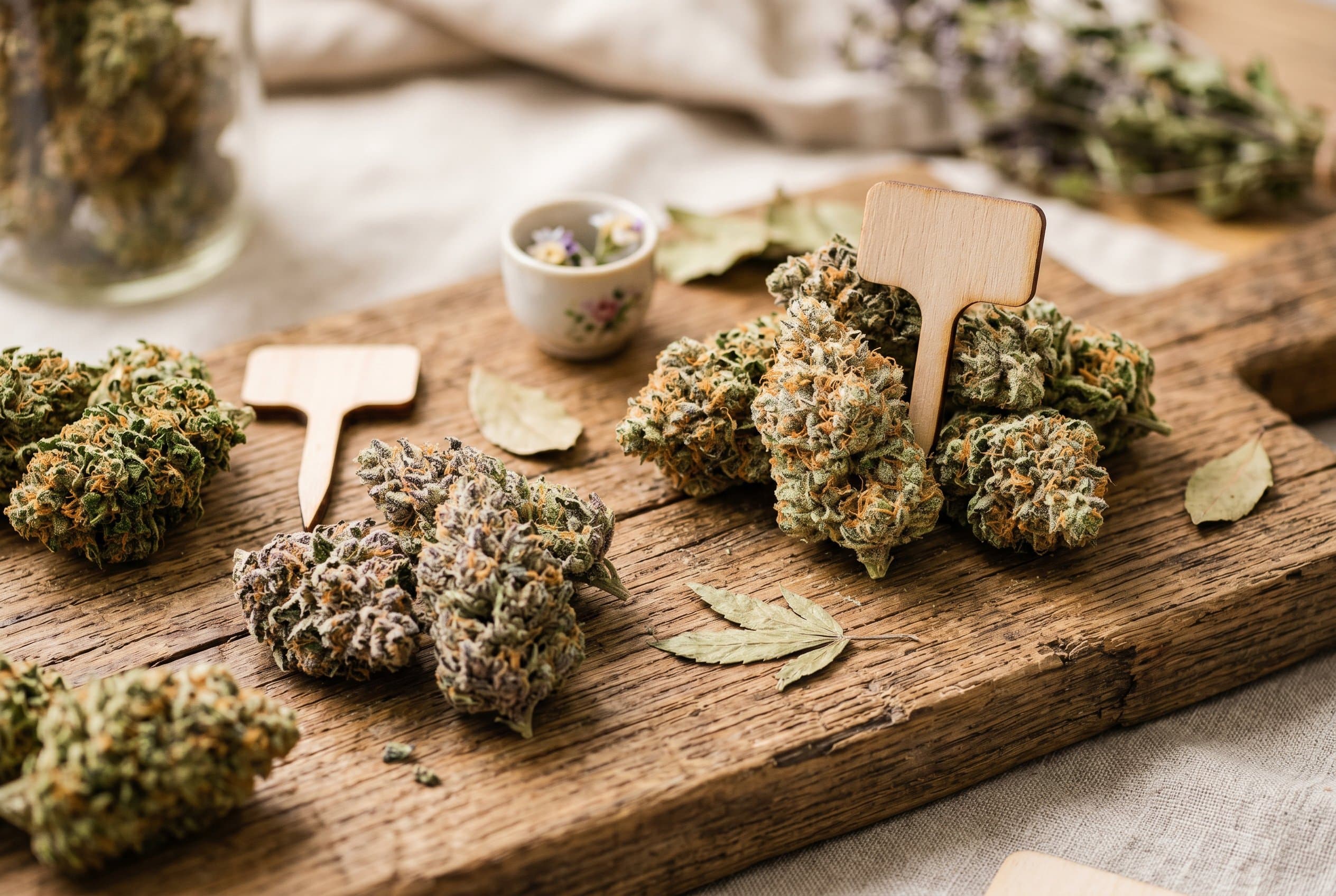 Animal Cookies strain cannabis buds displayed with vibrant green and purple colors