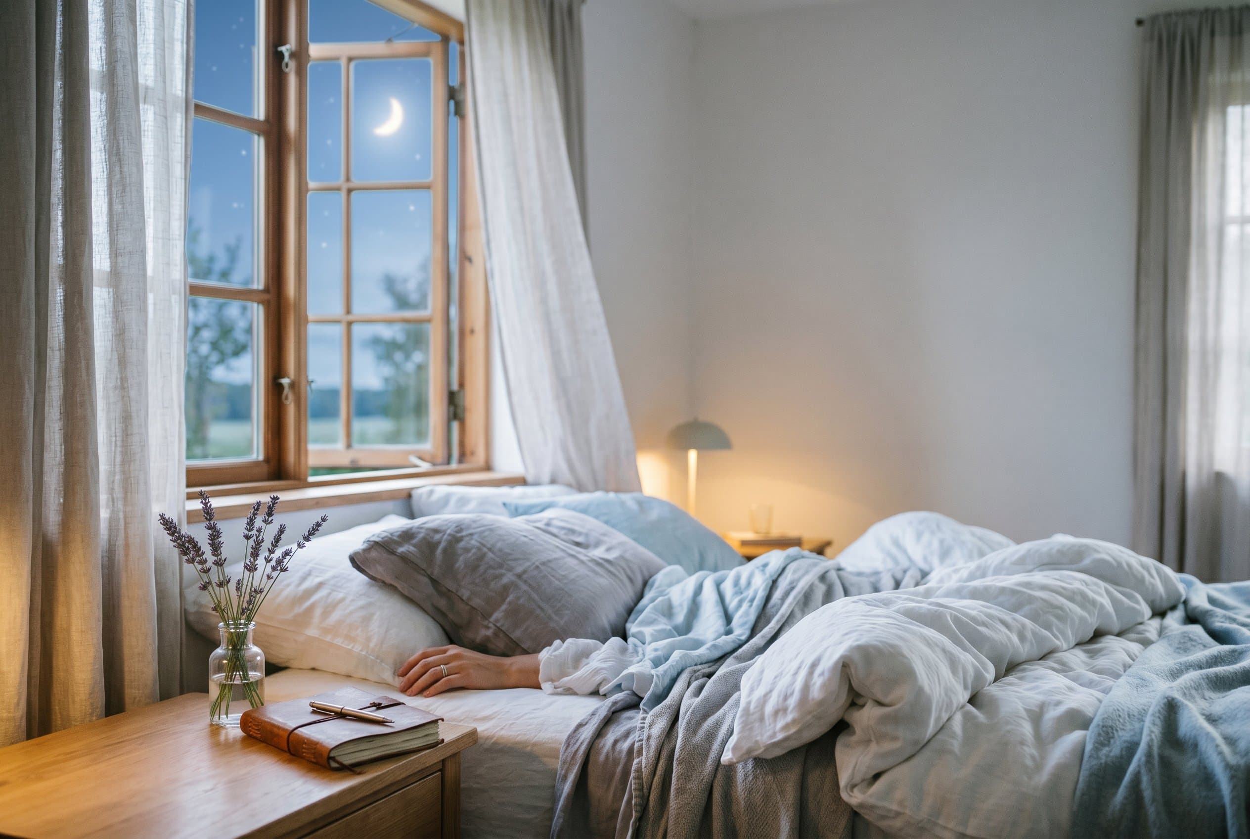 Cannabis and sleep science explained with molecular structure and sleeping figure
