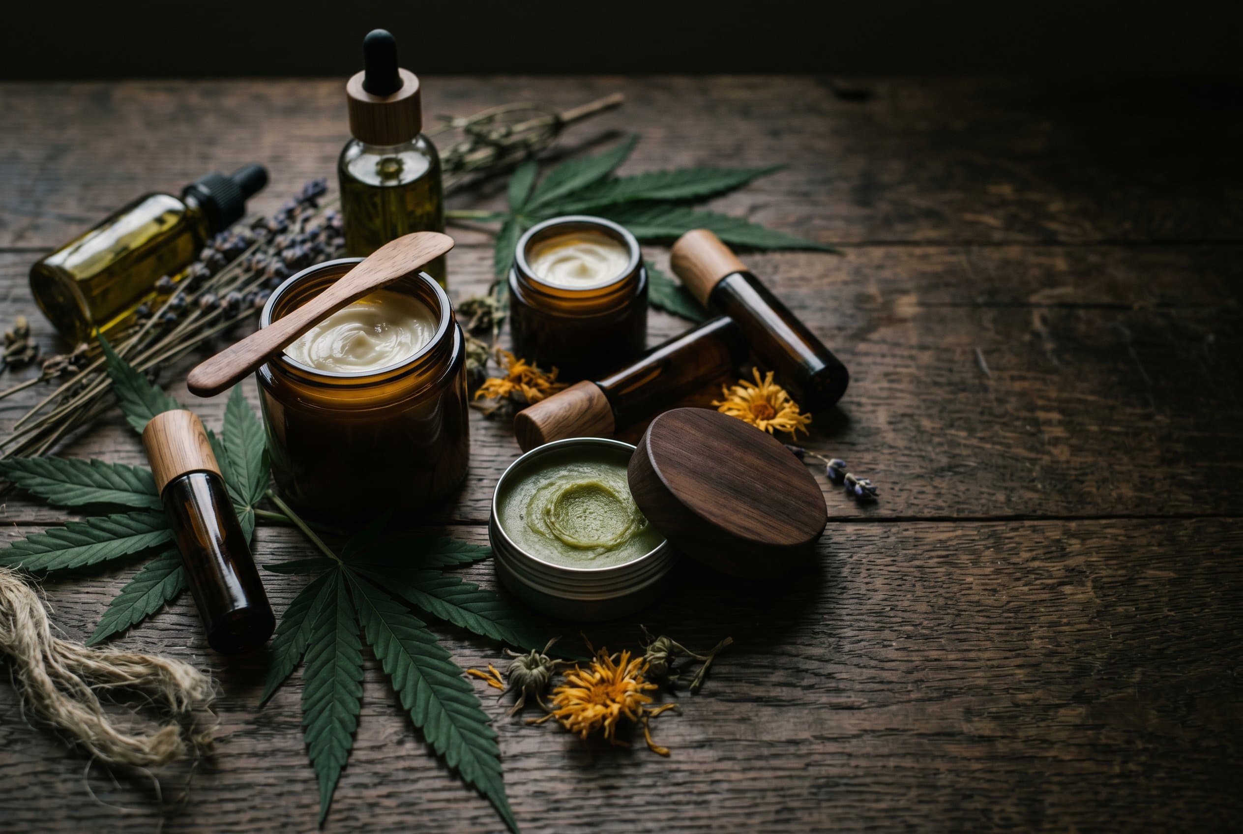Cannabis topicals application on skin showing how they work for relief
