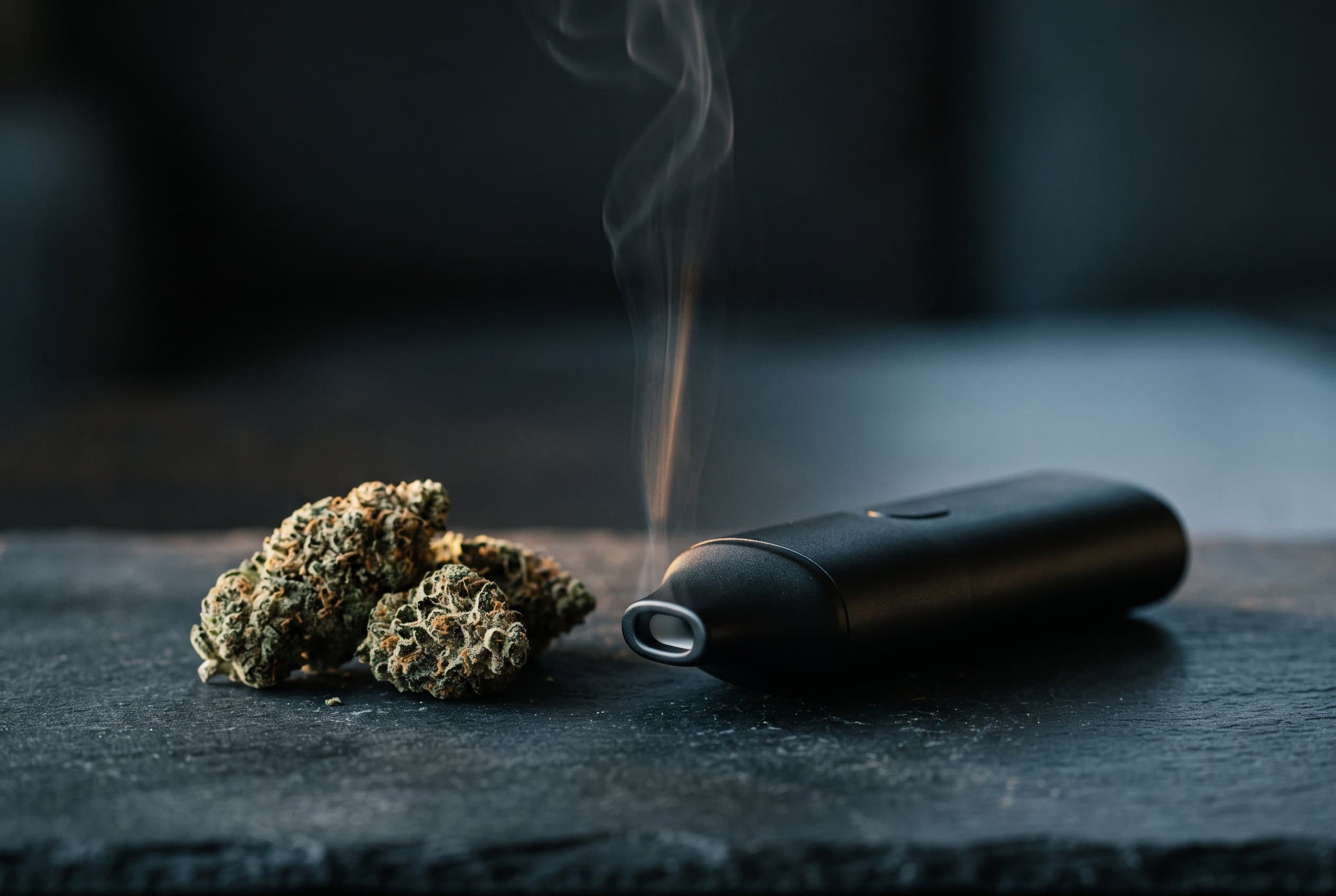 Vaping vs smoking cannabis comparison showing devices and methods side by side