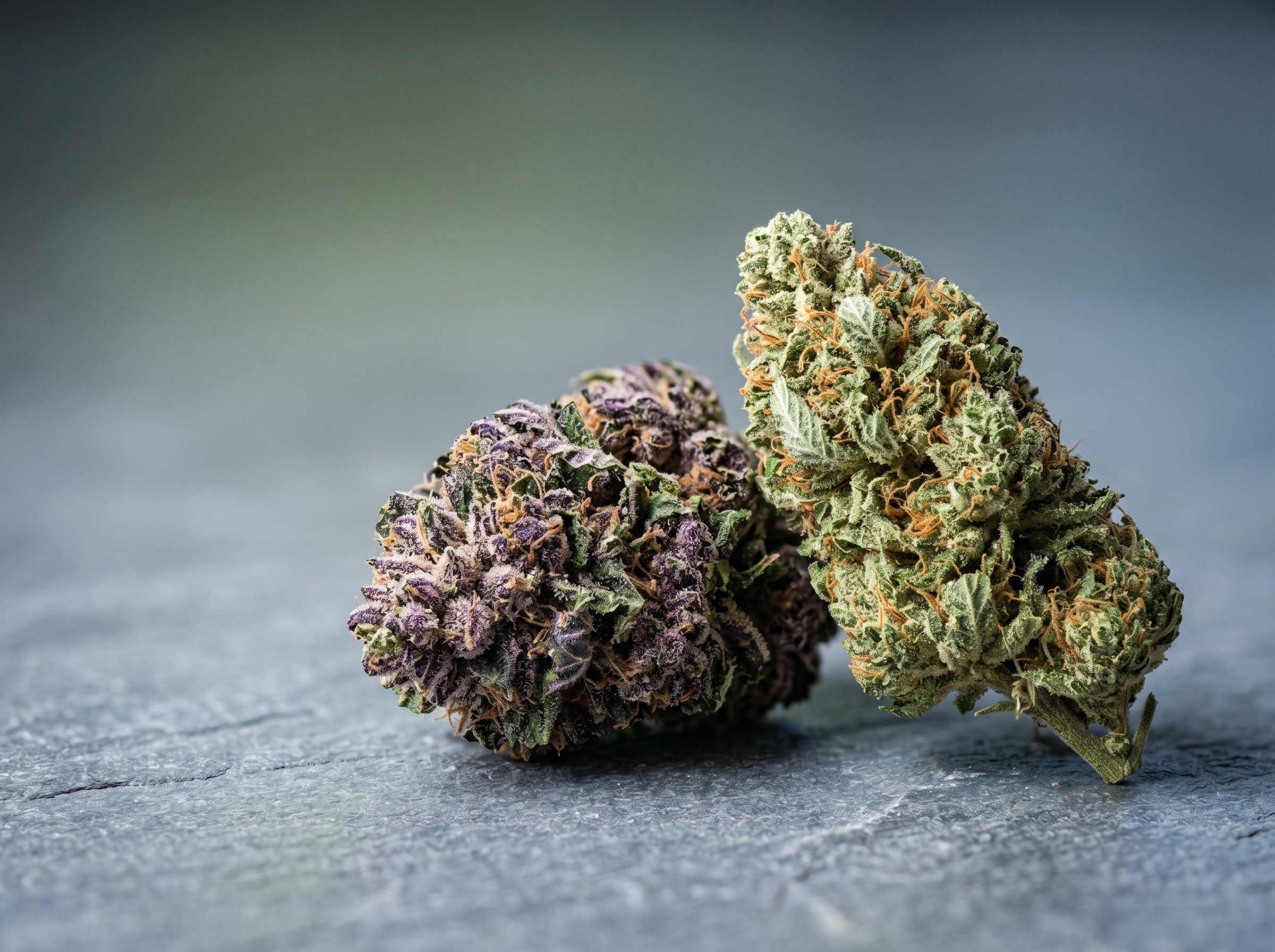 Detailed view of best strains for anxiety and stress technique on green cannabis