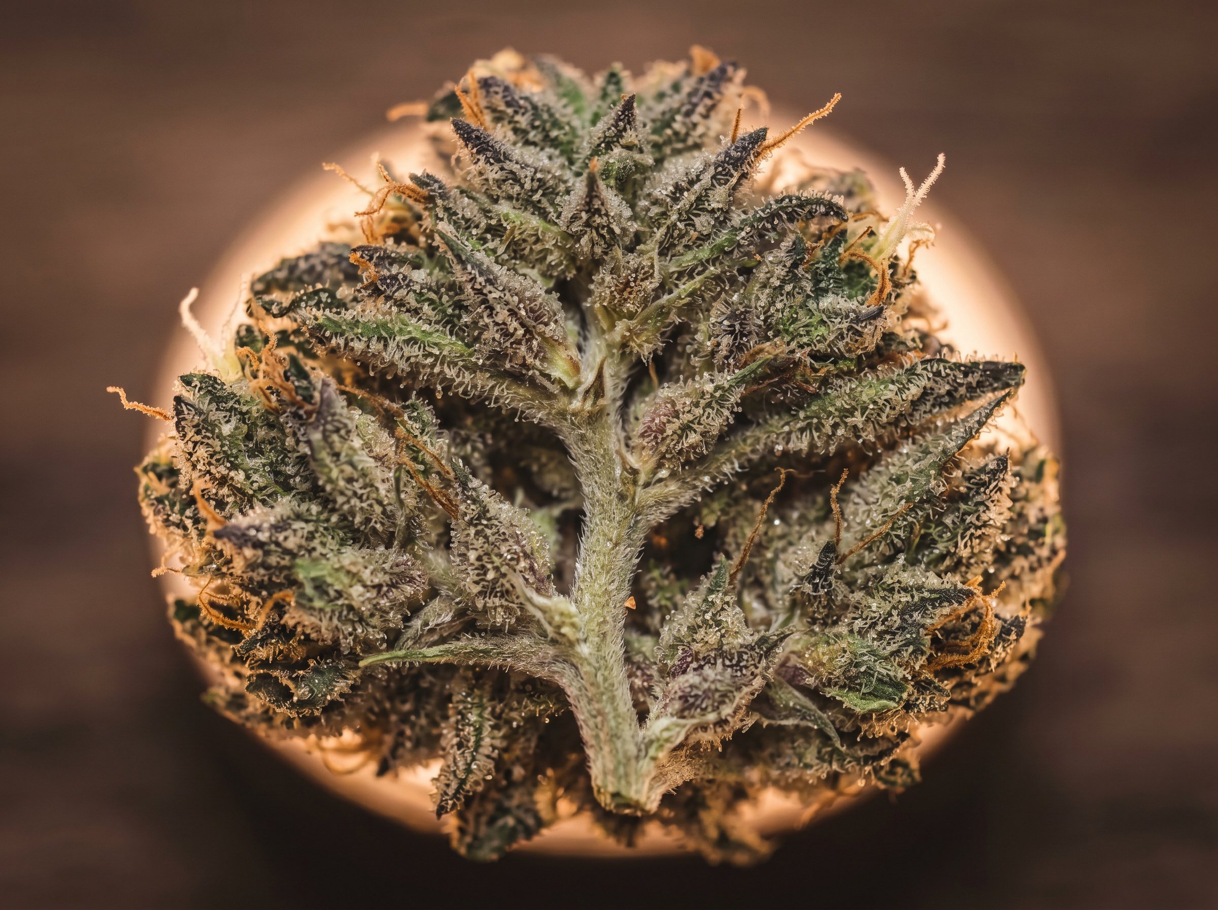 Blue Dream strain effects and review illustration showing cannabis plant characteristics